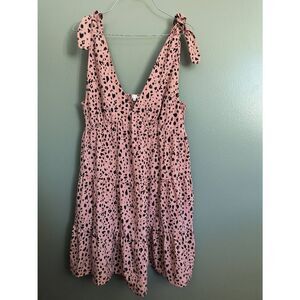 Baevely Women's Size Medium Black Pink Sleeveless Tank Top Blouse Shirt